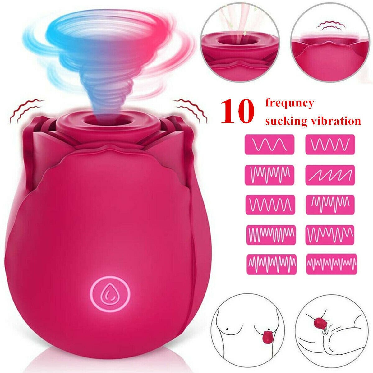 Rose Massager Toy-Waterproof (Popular)