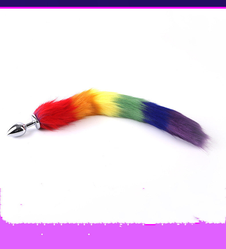 Rainbow Fox Tail Anal Plug