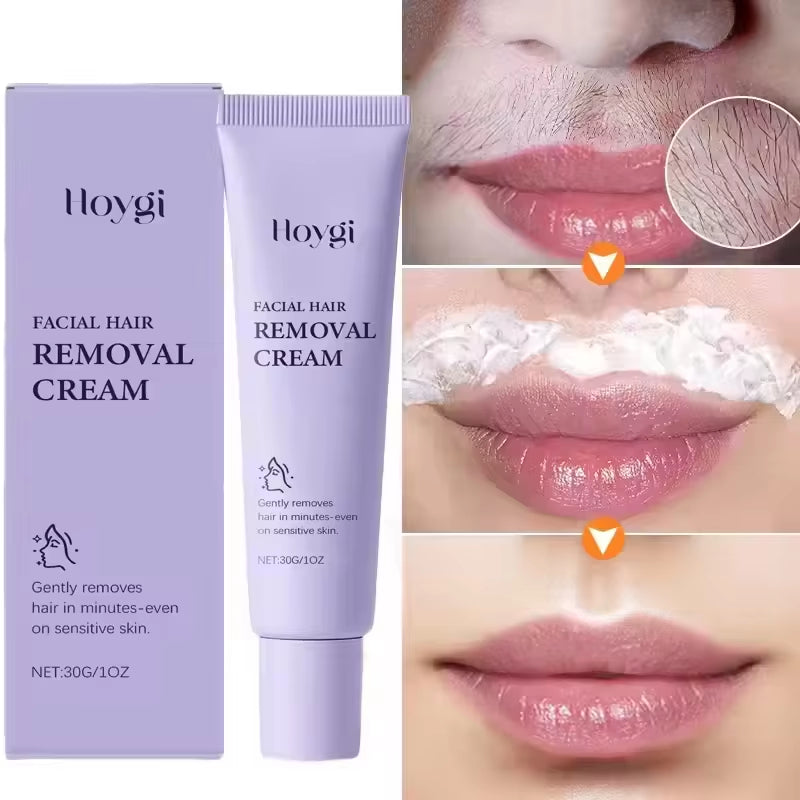 Facial Hair Removal Cream for Women – Gentle, Moisturizing, Smooth Skin Formula